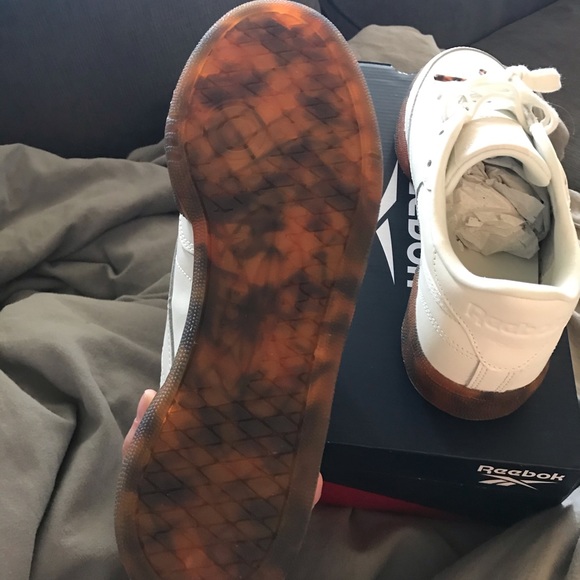NWT Reebok Club C 85 in Cream and Tortoise - Picture 3 of 4
